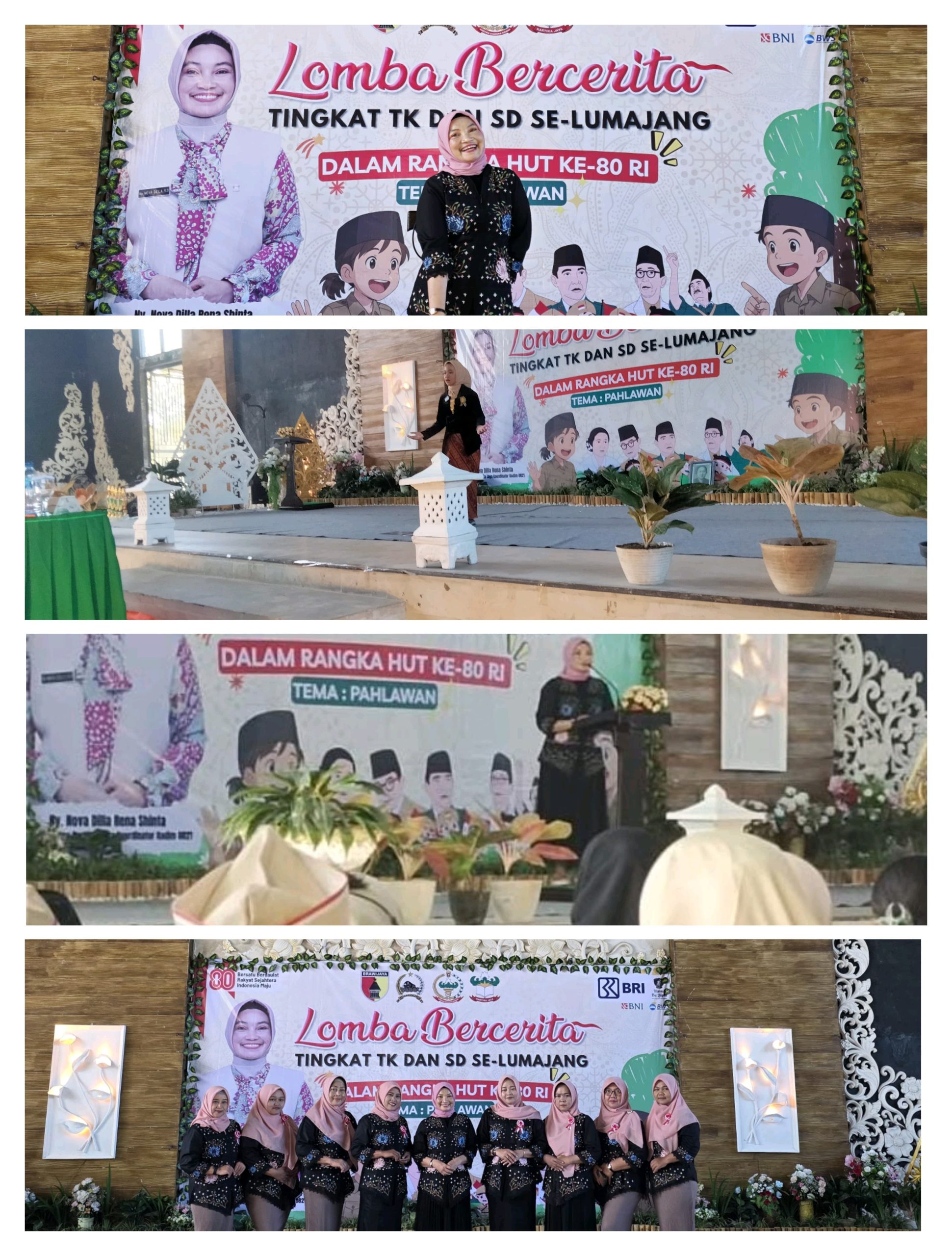 Meriahkan HUT Kemerdekaan ke-80 Kodim 0821 Mengadakan Lomba Bercerita Tingkat TK-SD Se-Lumajang 