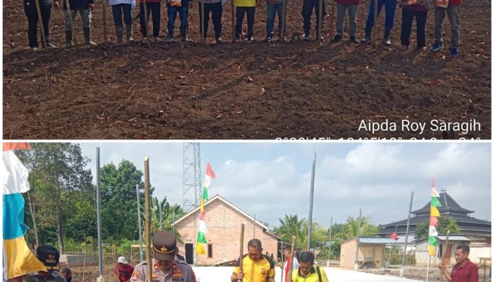 Dukung Ketahanan Pangan, Polsek Tanah Abang Kawal Penanaman Jagung Perdana di Desa Bumi Ayu