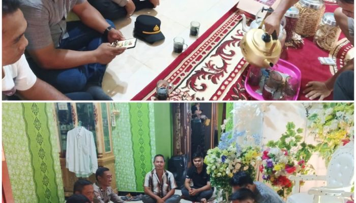 POLSEK PENUKAL ABAB SAMPAIKAN HIMBAUAN KAMTIBMAS TERKAIT RENCANA HAJATAN DI DESA AIR ITAM
