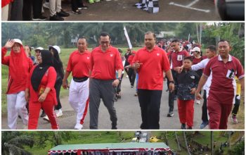 Ribuan Warga Meriahkan Jalan Santai dan Senam Bersama HUT ke-80 RI di PALI