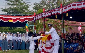 Dalam Rangka Peringatan HUT RI ke-80 Masyarakat Desa Air Itam Antusias Mengikuti Upacara Bendara