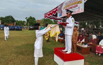 Bendera Merah Putih Sukses Dikibarkan, Upacara HUT ke-80 di Desa Purun Berjalan Khidmat