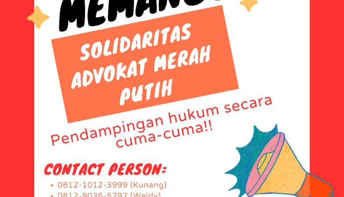 Team Hukum Merah Putih Beserta AWIBB Dan FABEM Bentuk Team Bantuan Advokasi Peserta Demo
