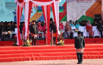 Bupati Ade Kuswara Kunang Pimpin Upacara Peringatan Hari Jadi ke-75 Kabupaten Bekasi