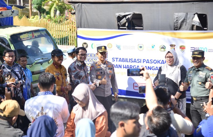 Polres Bondowoso Gelar Operasi Pasar Beras Murah dengan harga eceran terendah