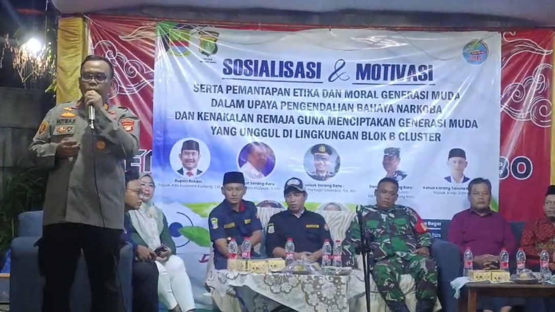 Polsek Serang Baru Gelar Sosialisasi Bahaya Narkoba dan Kenakalan Remaja