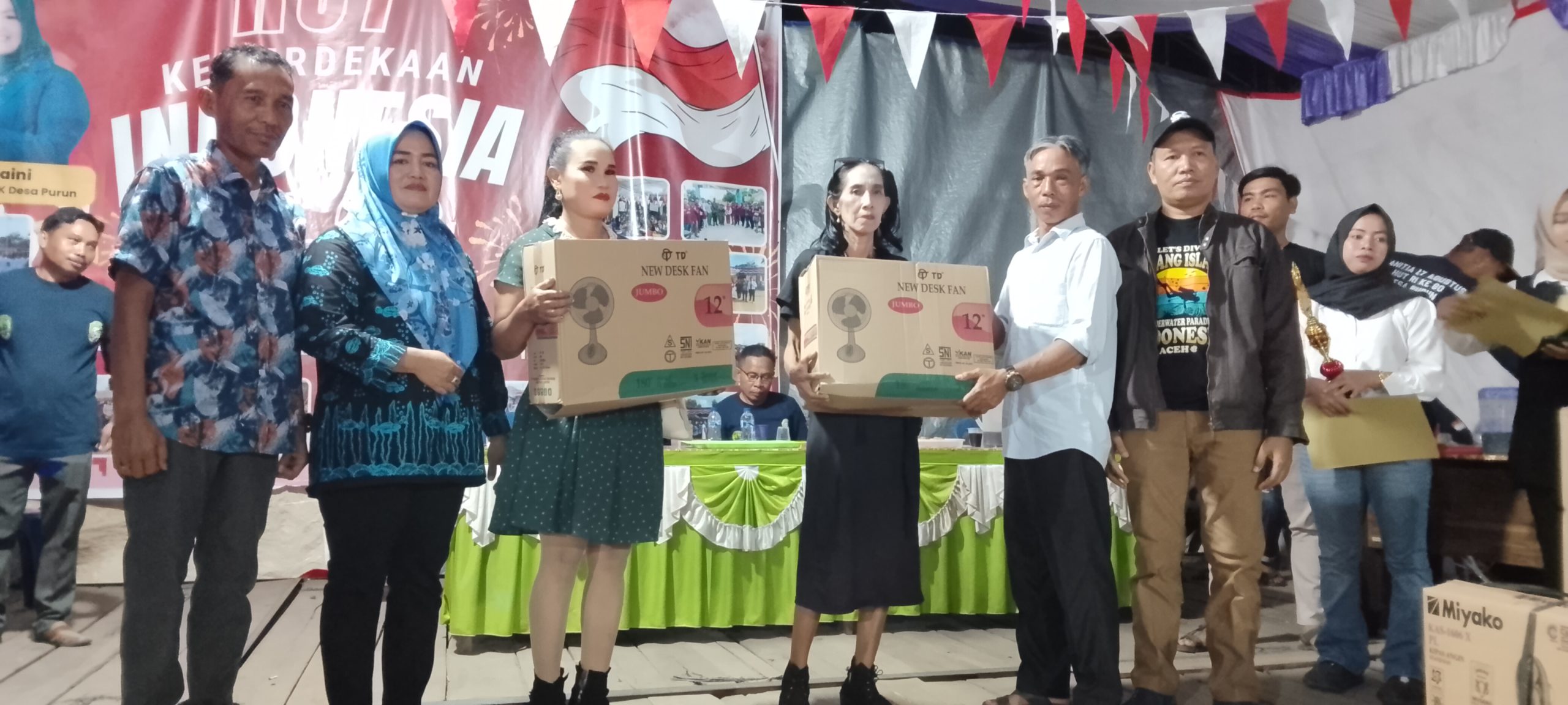 Malam Puncak Kemeriahan Pembagian Hadiah Lomba HUT RI Ke -80 Desa Purun