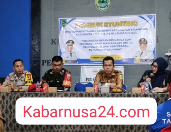 Cegah Stunting, Polsek Talang Ubi Hadiri Rembuk Bersama Warga Talang Ubi Barat