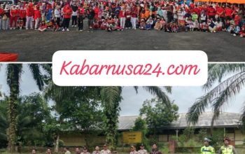 Polres PALI Kawal Ketat Jalan Santai dan Senam Sehat Semarak HUT RI ke-80