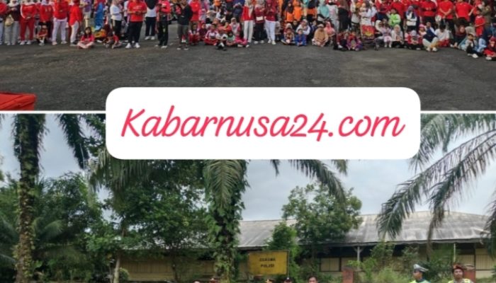 Polres PALI Kawal Ketat Jalan Santai dan Senam Sehat Semarak HUT RI ke-80