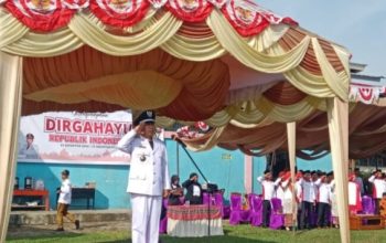 Dengan Khidmat Bendara Merah Putih Di Kibarkan di Desa Raja Dalam Rangka Peringatan HUT RI ke-80