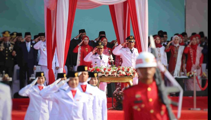 UPACARA HUT RI ke-80, Bupati Bekasi Ajak Warga Bersatu dan Melangkah Menuju Indonesia Maju