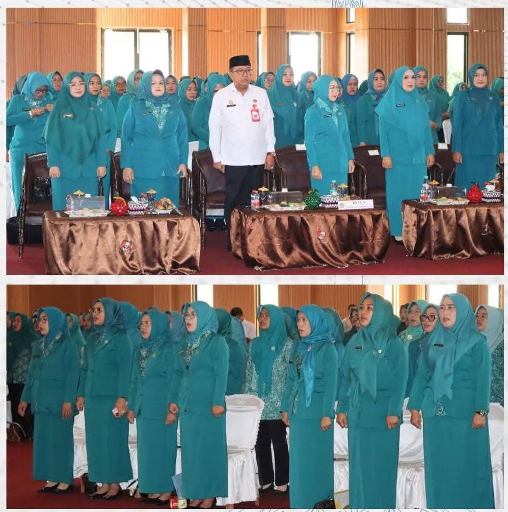 Bupati Lampung Utara, Diwakili Sekda , Hadiri Pengukuhan Pengurus TP - PKK Dan T P - Posyandu Priode 2025 - 2030