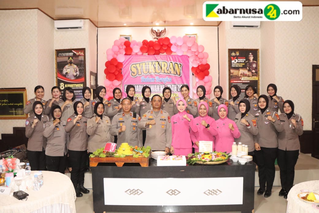 Peringati Hut Polwan Ke - 77 Polwan PolresLampung Utara Gelar Syukuran,