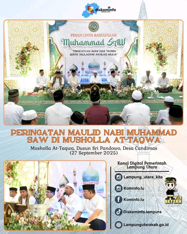 Peringatan Maulid Nabi Muhammad SAW di Musholla At-Taqwa Abung Selatan