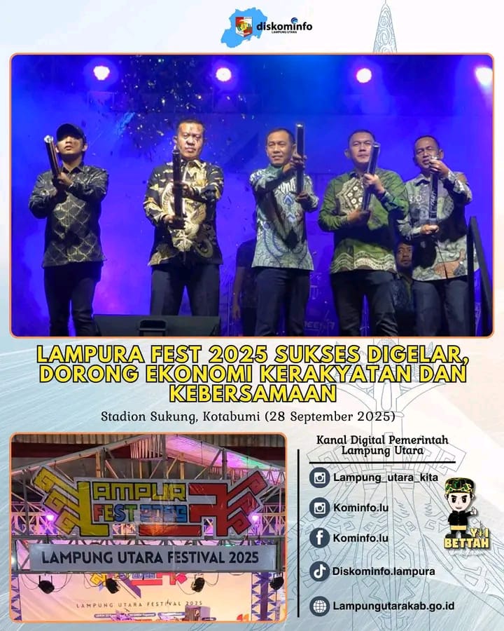 Festival Akbar Resmi Di Tutup Oleh Wakil Bupati Lampung Utara