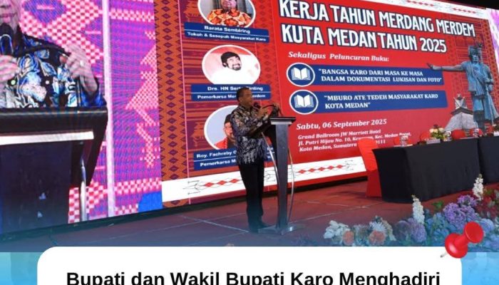 Bupati dan Wakil Bupati Karo Menghadiri Kerja Tahun Merdang Merdem Kuta Medan Tahun 2025