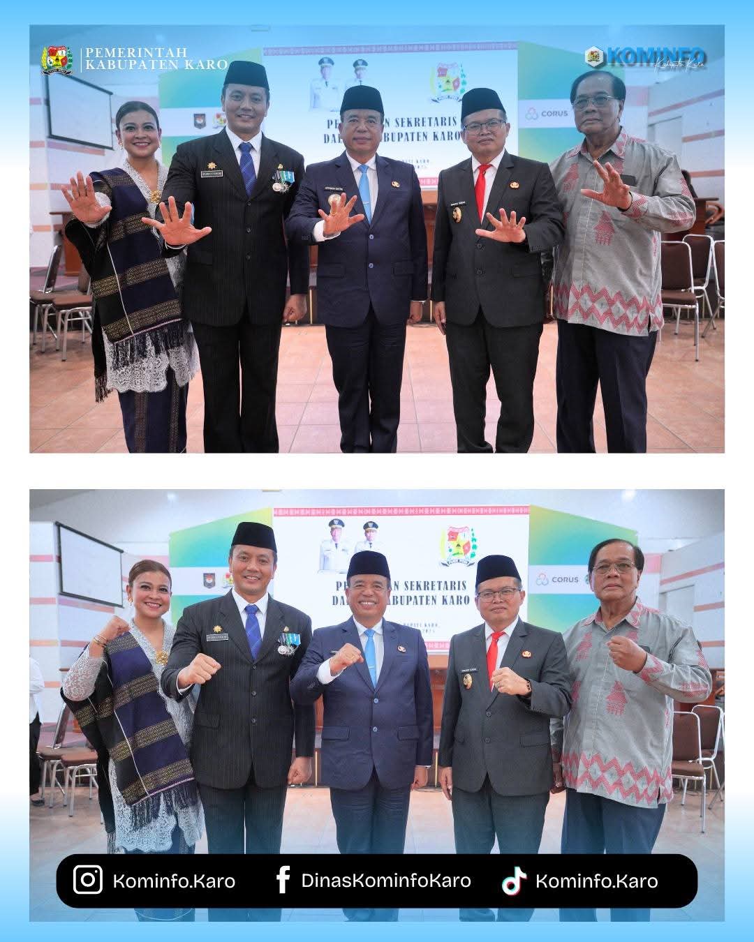 Bupati Karo Melantik Gelora Kurnia Putra Ginting Sebagai Sekretaris Daerah Kabupaten (Sekdakab) Karo