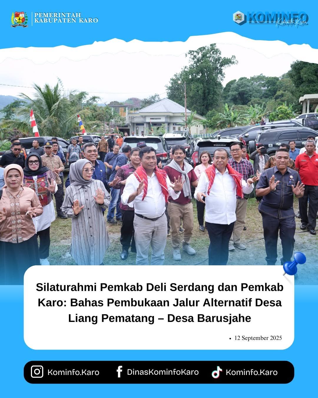 Pemkab Karo dan Deli Serdang Sepakat Bangun infrastruktur Jalan Alternatif