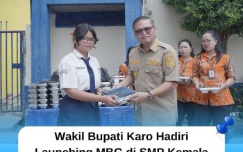 Wakil Bupati Karo Hadiri Launching MBG di SMP Kemala Bhayangkari 2 Kabanjahe