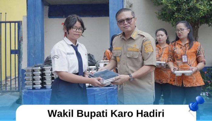 Wakil Bupati Karo Hadiri Launching MBG di SMP Kemala Bhayangkari 2 Kabanjahe
