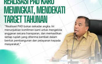 Realisasi PAD Karo Meningkat, Mendekati Target Tahunan