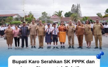 Bupati Karo Serahkan SK PPPK dan Lepas Siswa untuk Pelatihan Olimpiade di SMA Unggul DEL