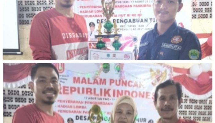 Pemerintah Desa Pengabuan Timur Membagikan Hadiah Perlombaan HUT RI – 80