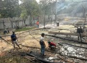 Selidik Kebakaran Sumur Tradisional, Polsek Bayung Lencir Amankan Barang Bukti