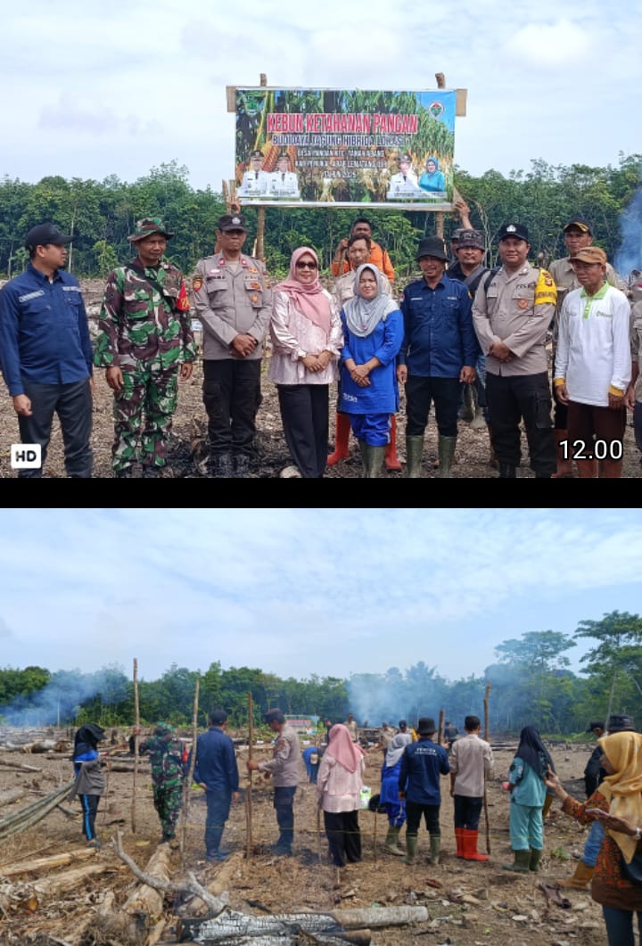 Polsek Tanah Abang Menghadiri Penanaman Jagung di Desa Pandan 