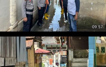 Intensitas Hujan Tinggi Dalam Beberapa Hari Terakhir, Kapolsek Talang Ubi, AKP Ardiansyah, S.H., Turun Ke Lokasi Banjir di Talang Pipa