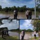 Debit Air Sungai Lematang Meningkat, Polsek Tanah Abang  Monitoring Banjir
