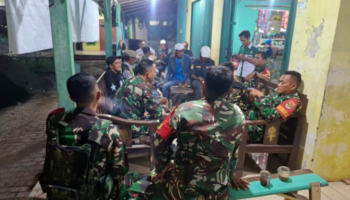 Koramil 10/Sukatani Kolaborasi Patroli Bersama Unsur Masyarakat Demi Keamanan Wilayah