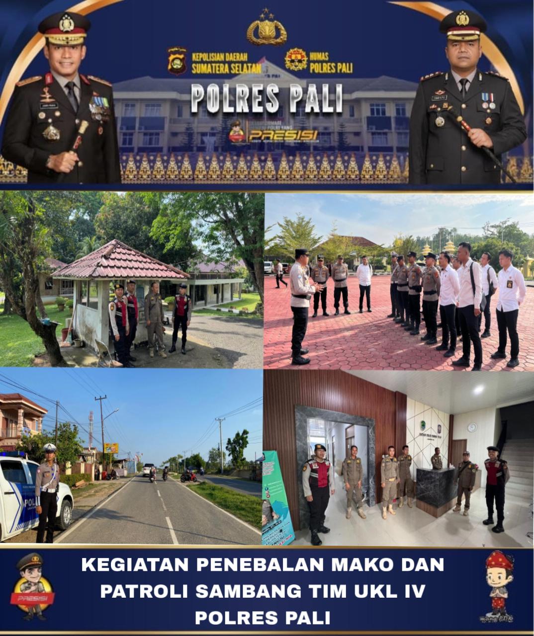 Polres PALI Gelar Patroli Skala Besar dan Penebalan Mako, Wujudkan Sitkamtibmas Kondusif