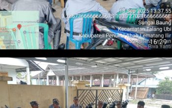 Sosialisasi Kesehatan di Desa Sungai Baung, Bhabinkamtibmas Polsek Talang Ubi Hadir Dampingi Warga
