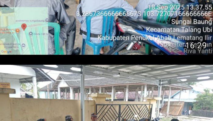 Sosialisasi Kesehatan di Desa Sungai Baung, Bhabinkamtibmas Polsek Talang Ubi Hadir Dampingi Warga