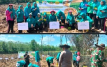 Polsek Talang Ubi  Hadiri Penanaman Jagung Program Ketahanan Pangan 2025 di Desa Talang Bulang PALI