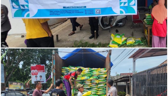 Polres PALI Gelar Gerakan Pangan Murah di Kecamatan Abab, 10 Ton Beras Ludes Terjual