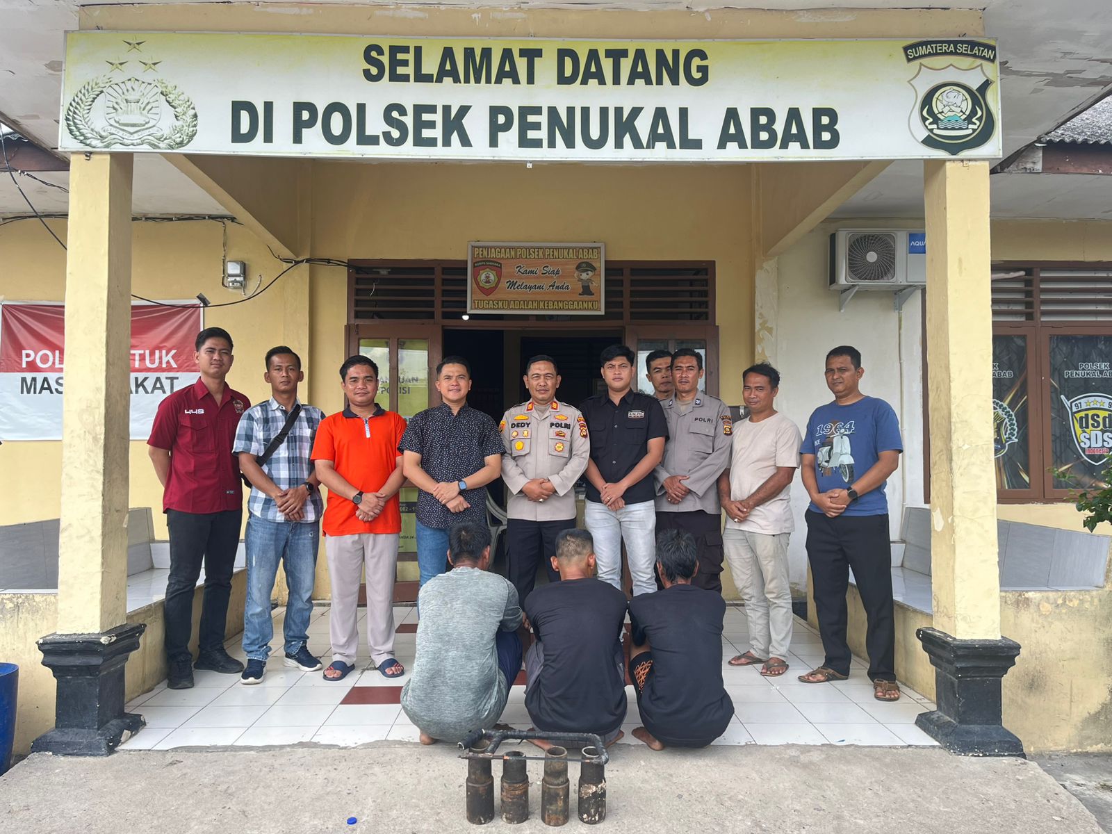 Unit Reskrim Polsek Penukal Abab Ungkap Kasus Pencurian Pipa Milik PT PHE, Tiga Pelaku Diamankan