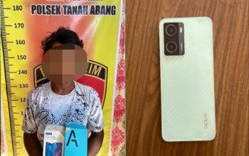 Polsek Tanah Abang Berhasil Ringkus Pelaku Terduga Pencuri Handphone