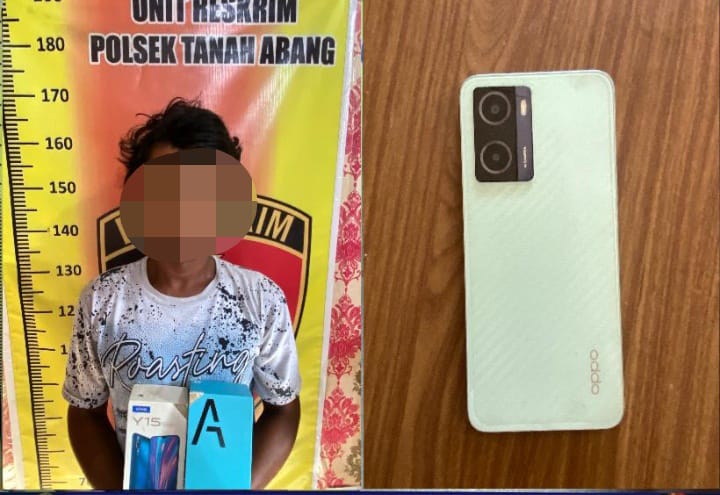 Polsek Tanah Abang Berhasil Ringkus Pelaku Terduga Pencuri Handphone