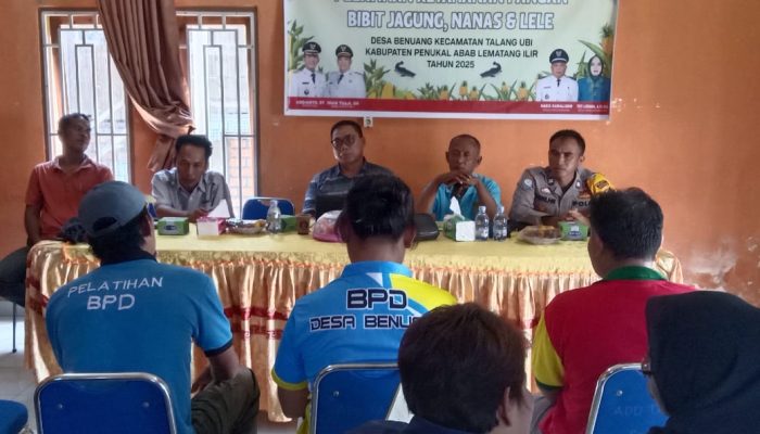 Pelatihan Bimtek Ketahanan Pangan di Desa Benuang, Polsek Talang Ubi Tekankan Sinergi Dalam Penguatan Ekonomi Desa