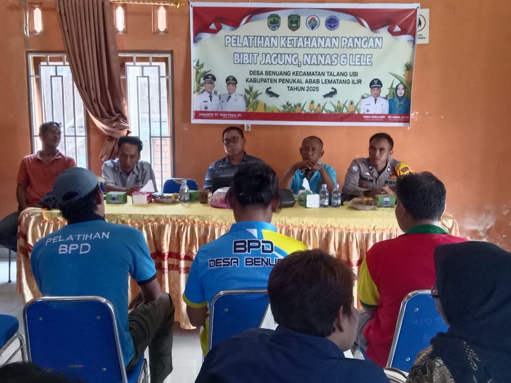 Pelatihan Bimtek Ketahanan Pangan di Desa Benuang, Polsek Talang Ubi Tekankan Sinergi Dalam Penguatan Ekonomi Desa