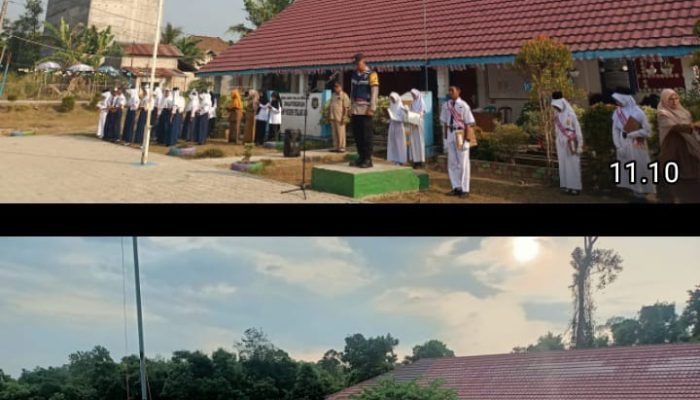Bhabinkamtibmas Polsek Talang Ubi Jadi Pembina Upacara di Sekolah-sekolah