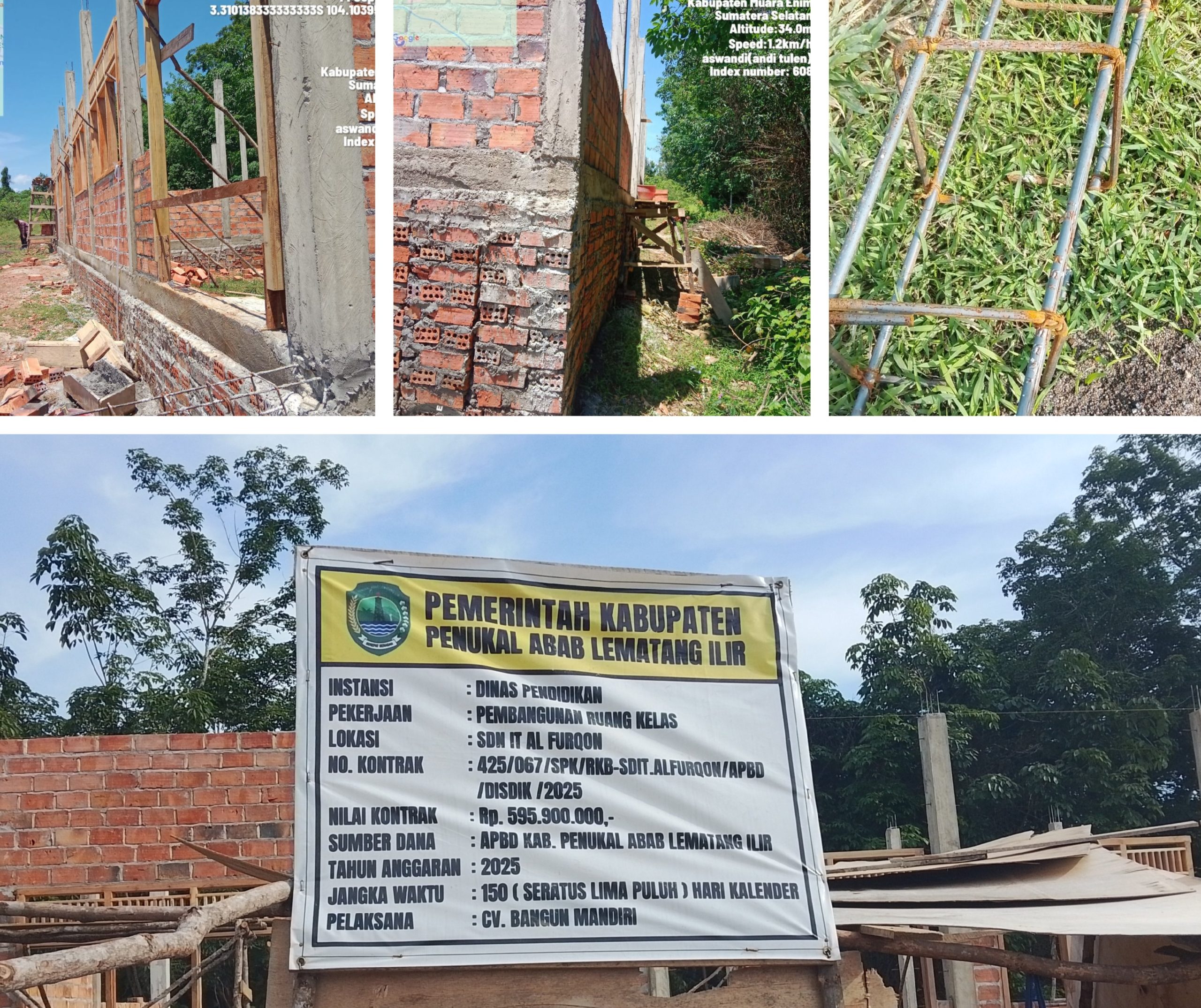 Pembangunan  Ruang Kelas Baru SDN IT Al - Furqon Desa Raja Menuai Sorotan dari LSM PMP