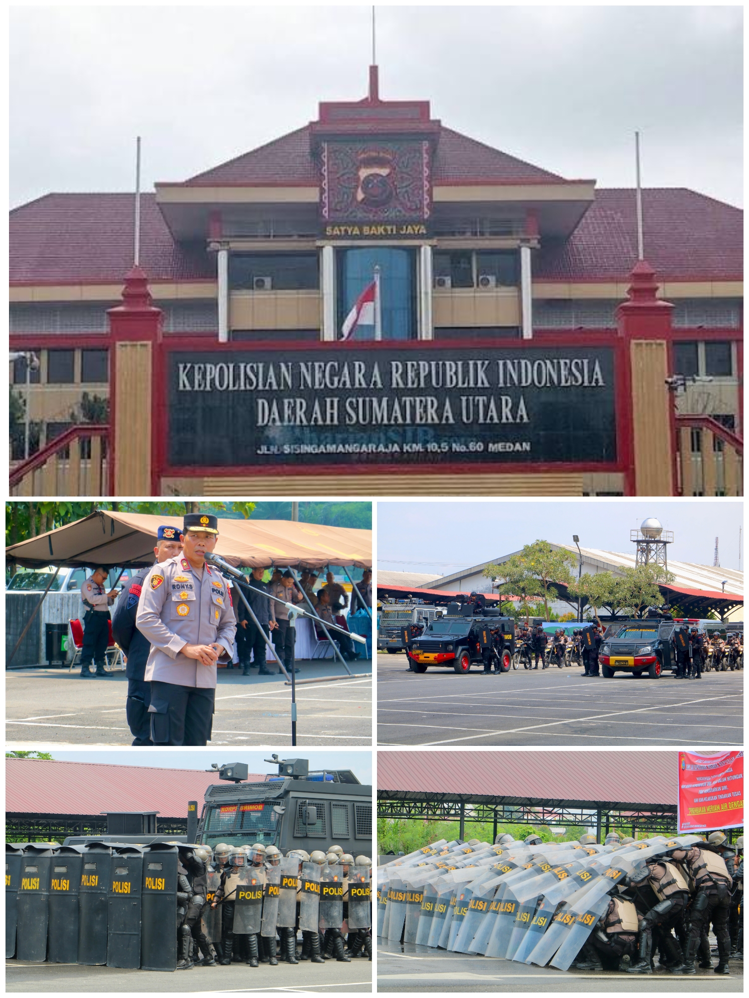 Wujud Profesionalisme Polri, Polda Sumut Gelar Latihan Penanganan Massa Aksi Unras Secara Humanis