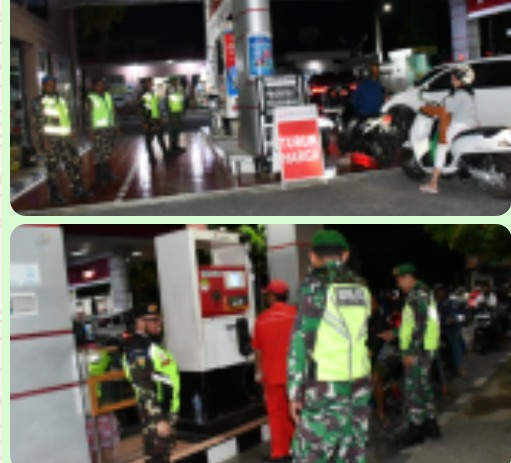 Dipimpin Danramil Cermee, Kodim 0822 Bondowoso Patroli Malam Bersama Banser