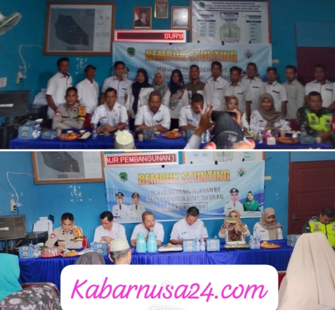 Polsek Talang Ubi Hadiri Kegiatan Rembuk Stunting Yang di Gelar di Kantor Kepala Desa Talang Bulang