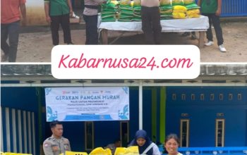 Ribuan Warga Kecamatan Talang Ubi, Kabupaten PALI Tampak Antusias Menghadiri Gerakan Pangan Murah (GPM) Yang digelar di Pasar Kalangan Desa Benuang