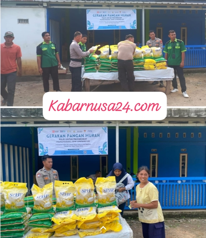 Ribuan Warga Kecamatan Talang Ubi, Kabupaten PALI Tampak Antusias Menghadiri Gerakan Pangan Murah (GPM) Yang digelar di Pasar Kalangan Desa Benuang